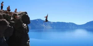 cliff-diving