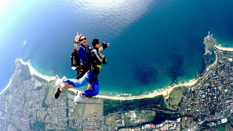 skydiving North Wollongong Beach, Australia